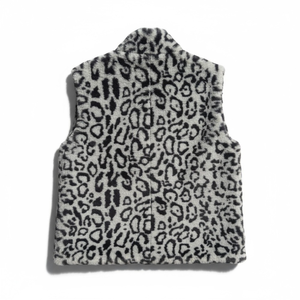 Charlie Paige Faux Fur Leopard Print Vest – Gray & Black – Size Large‎ - Picture 2 of 8